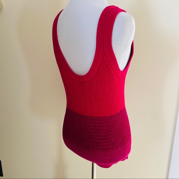 New Anthropologie magenta textured knit tank top ribbed - Picture 10 of 12